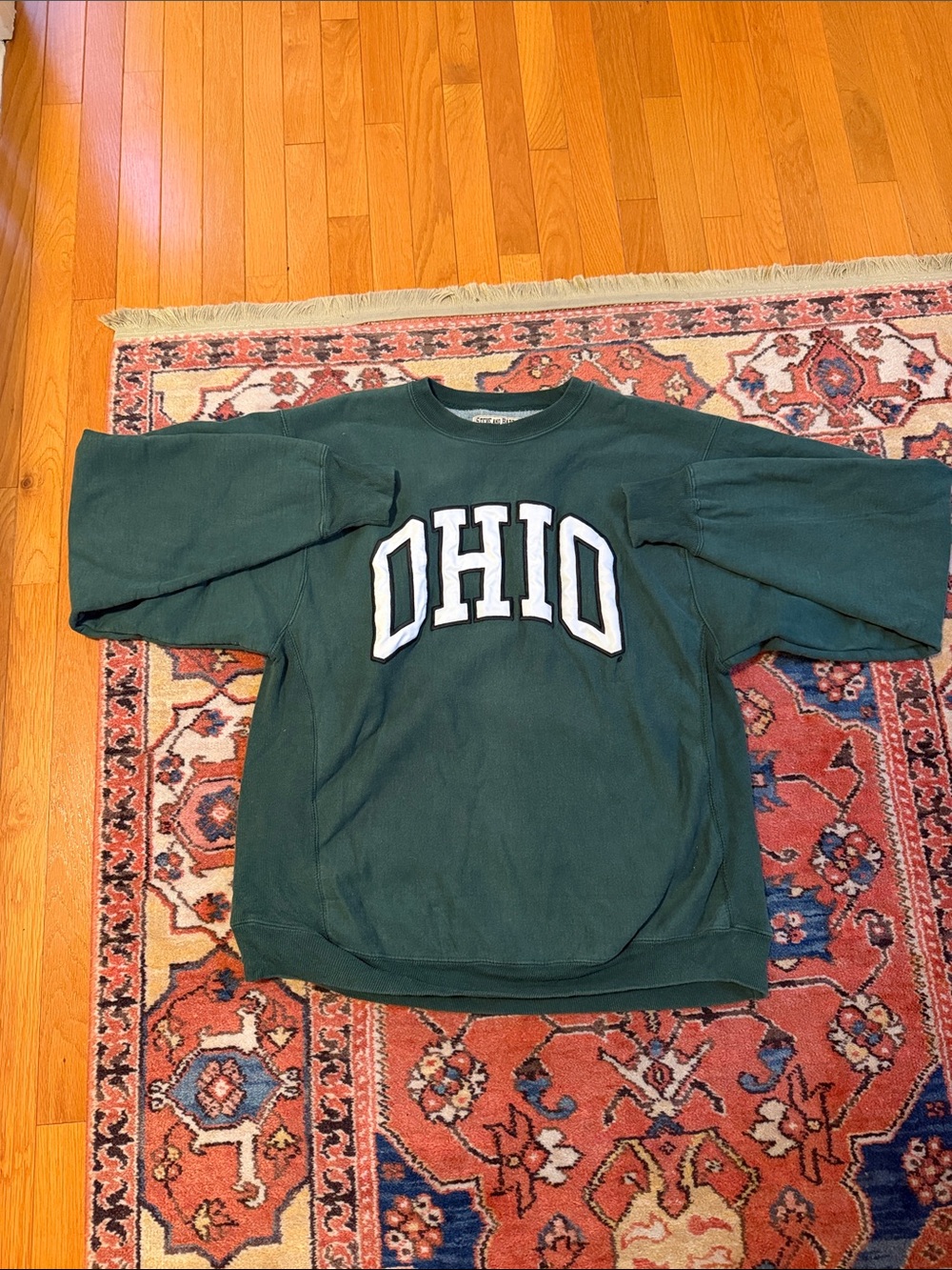 Vintage Oversized Ohio Green Crewneck Sweatshirt
